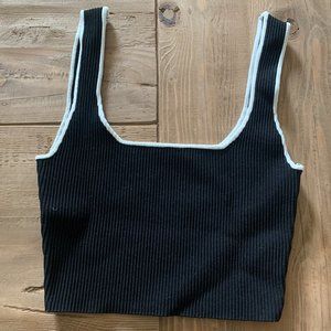 Black Ribbed Tank